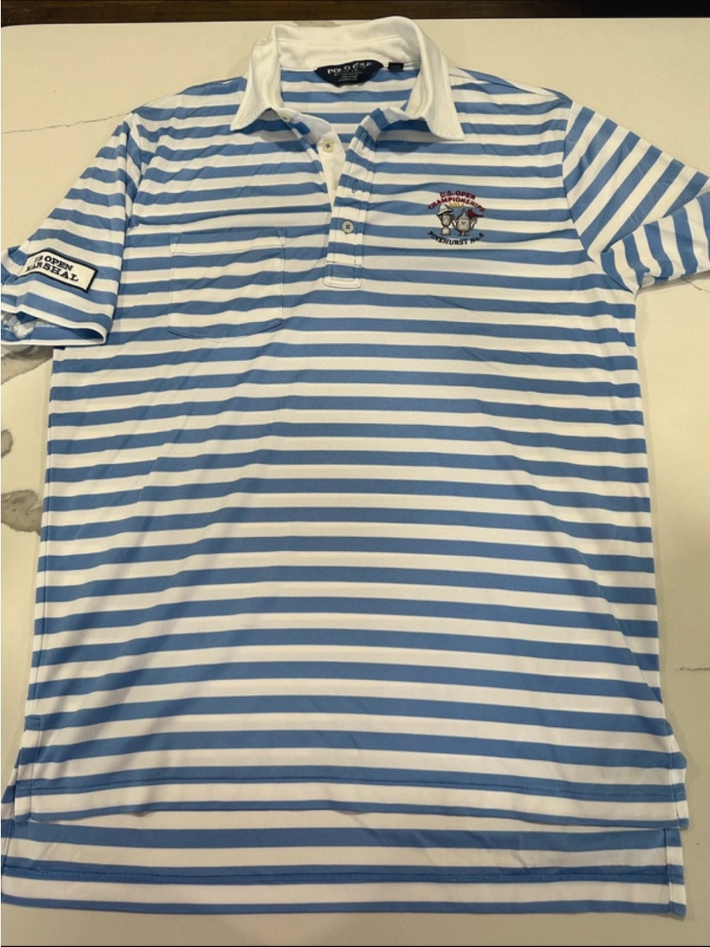 Ralph Lauren Blue & White Striped Polo Shirt